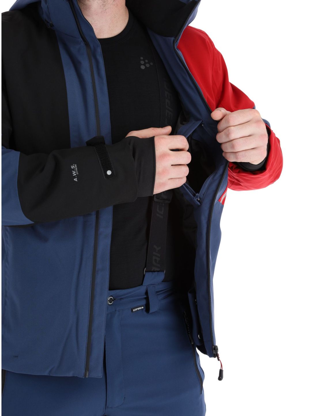 Icepeak, Fircrest chaqueta de esquí hombres Dark Blue negro, rojo 