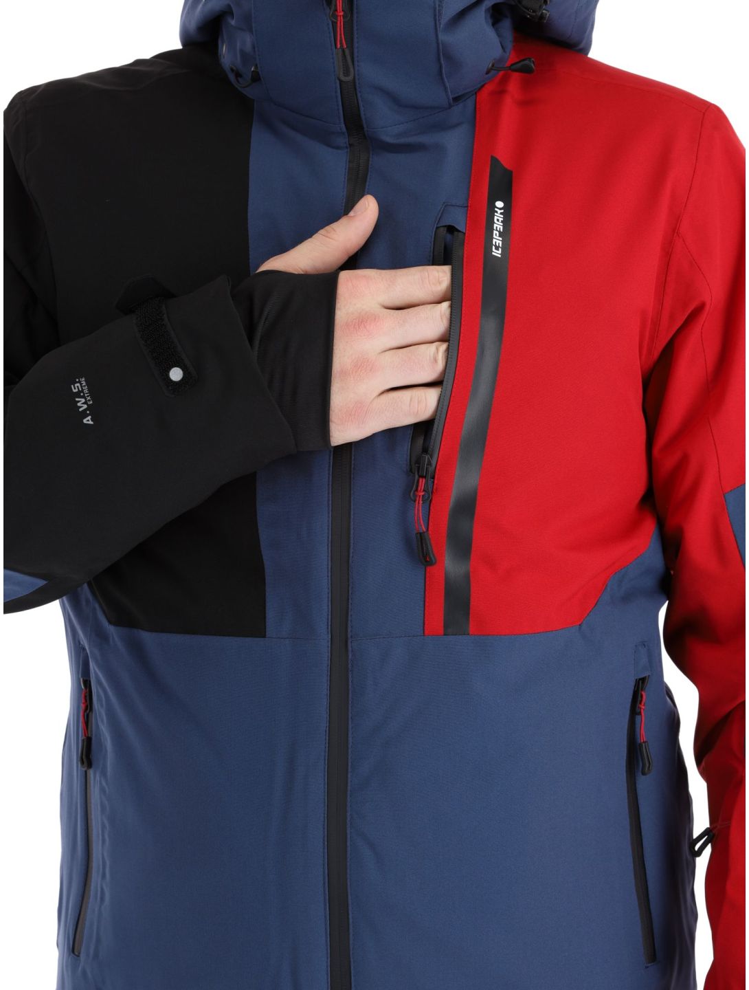 Icepeak, Fircrest chaqueta de esquí hombres Dark Blue negro, rojo 