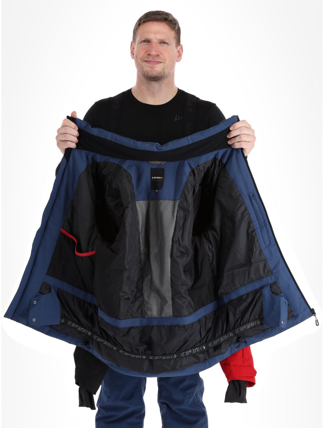 Icepeak, Fircrest chaqueta de esquí hombres Dark Blue negro, rojo 