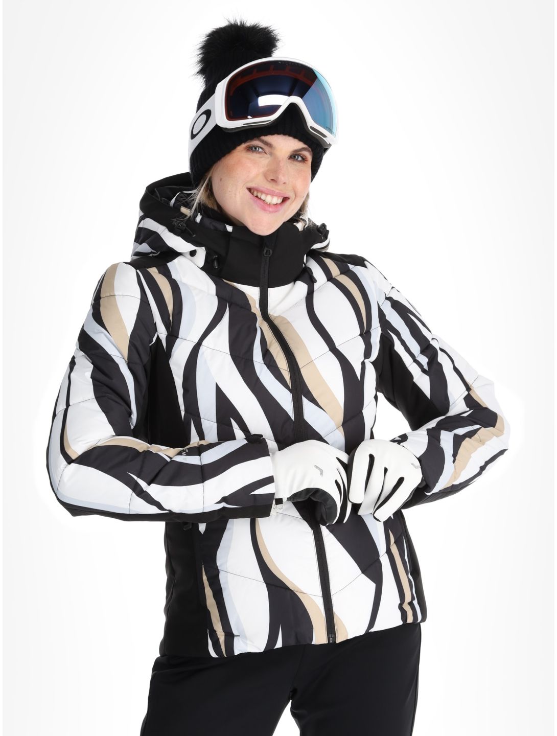 Icepeak, Flippin chaqueta de esquí mujeres Black White blanco, negro 