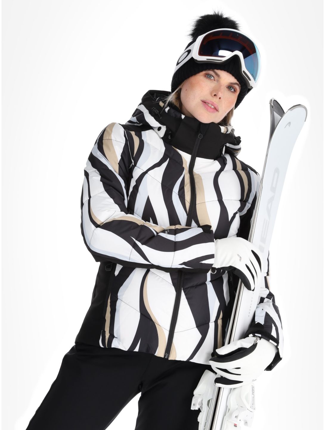 Icepeak, Flippin chaqueta de esquí mujeres Black White blanco, negro 