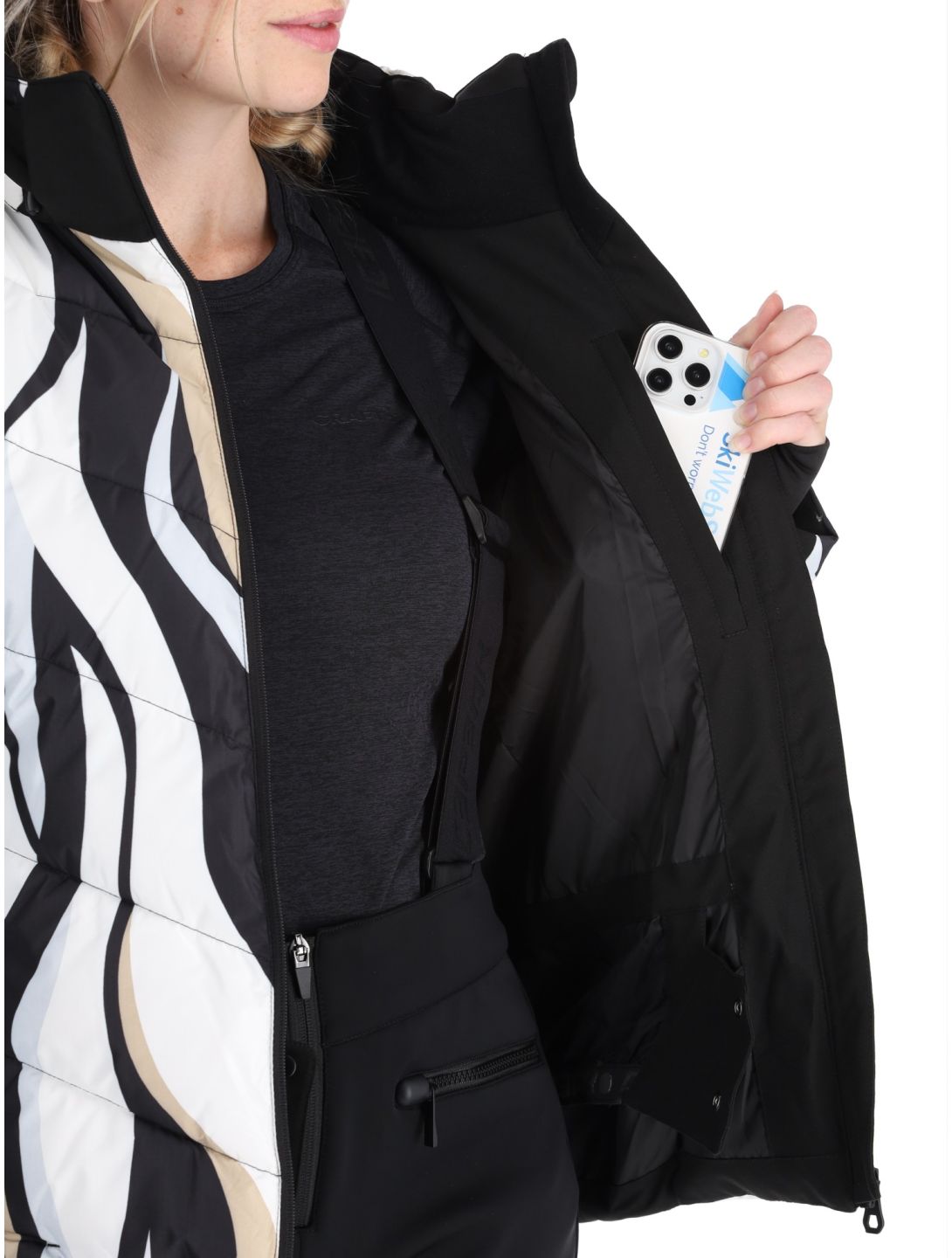 Icepeak, Flippin chaqueta de esquí mujeres Black White blanco, negro 