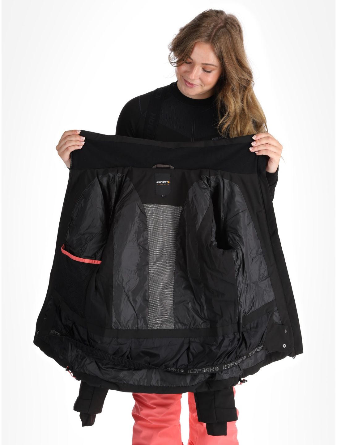 Icepeak, Flovilla chaqueta de esquí mujeres Black negro 