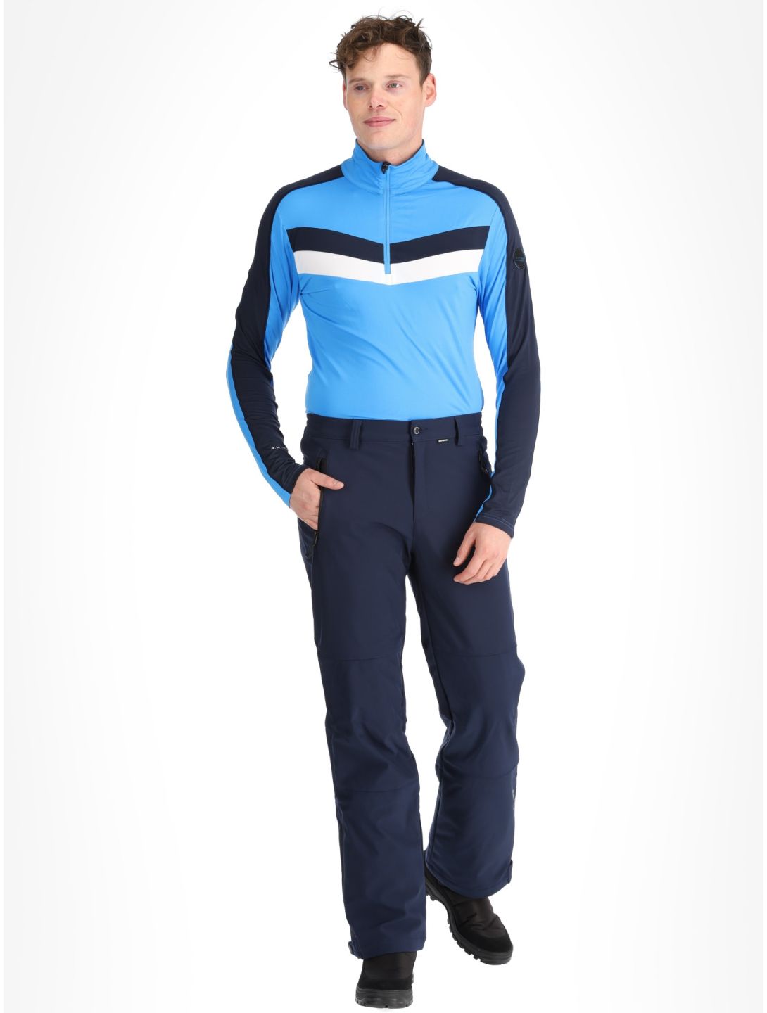 Icepeak, Frankfurt pantalones de esquí softshell hombres Dark Blue azul 