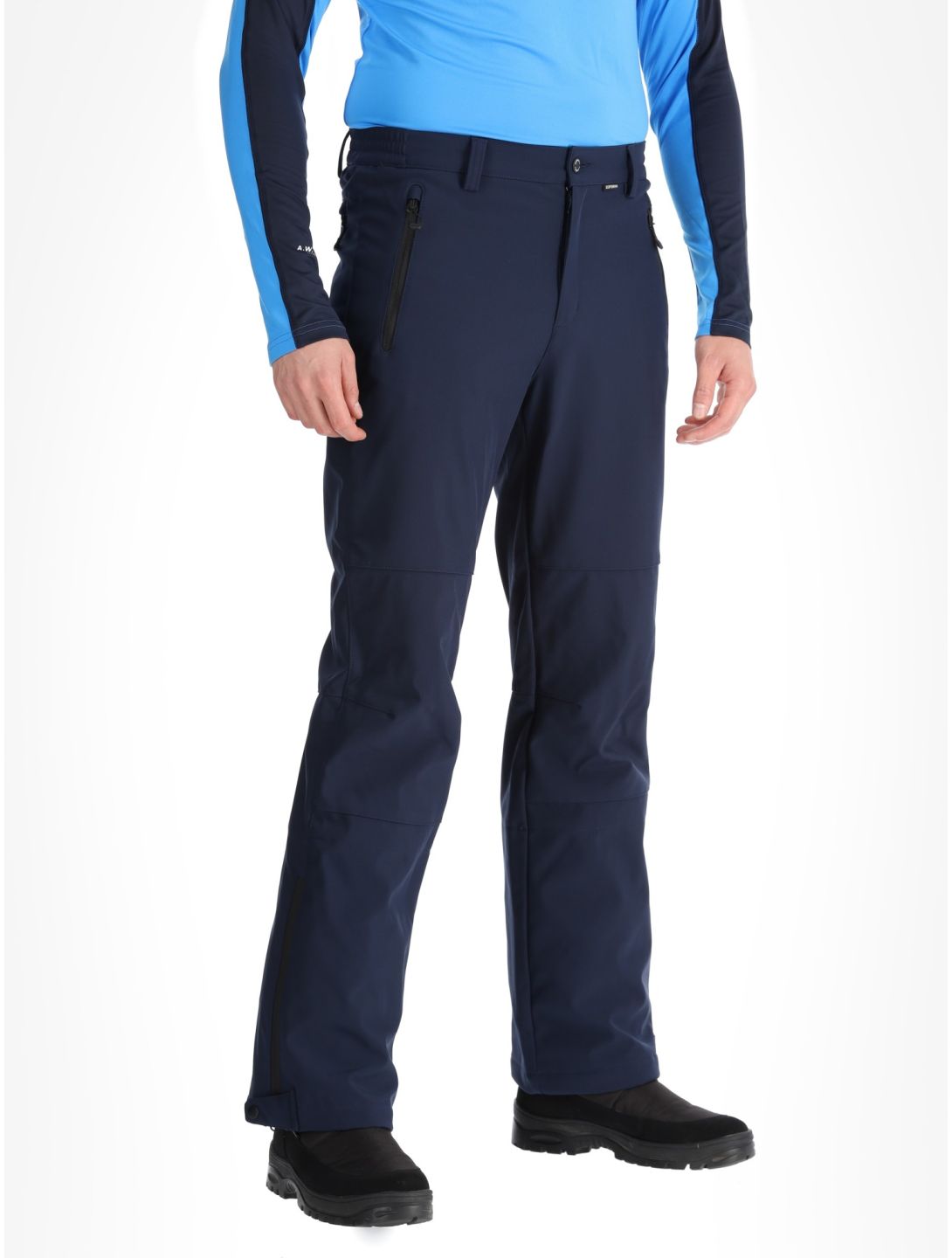 Icepeak, Frankfurt pantalones de esquí softshell hombres Dark Blue azul 