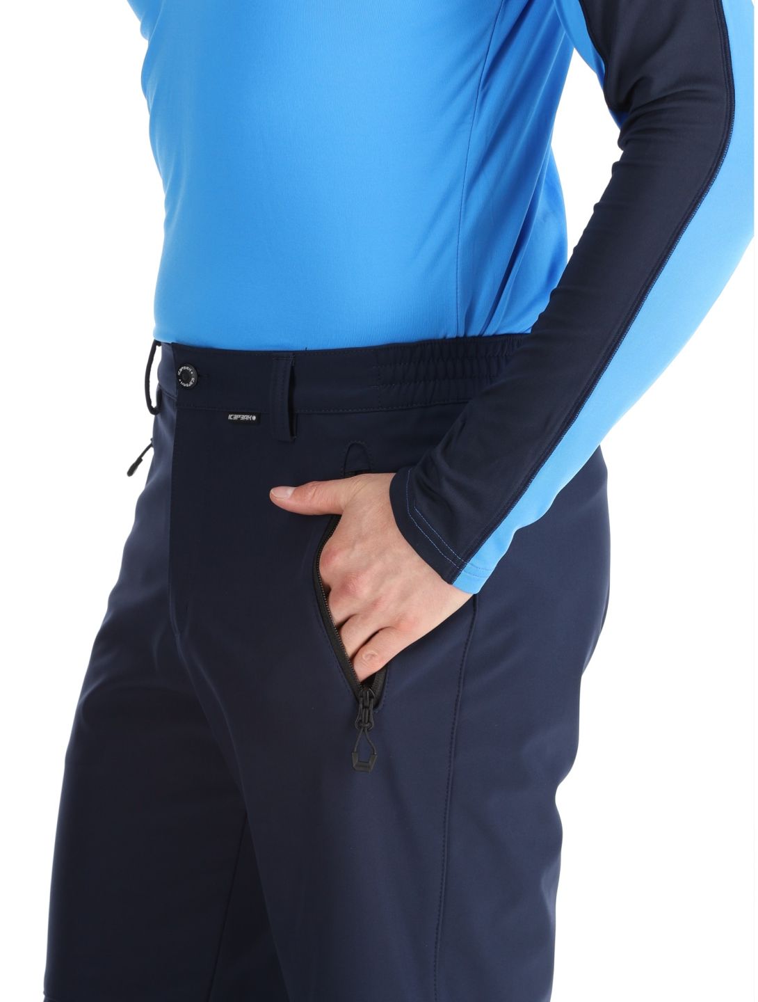 Icepeak, Frankfurt pantalones de esquí softshell hombres Dark Blue azul 