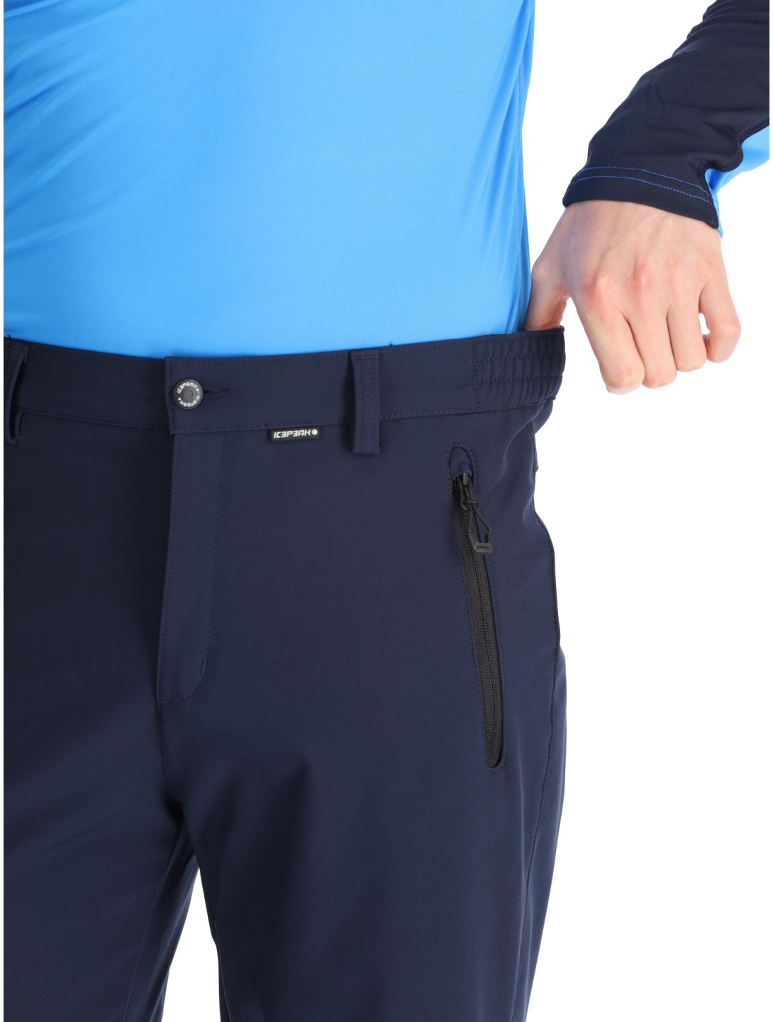 Icepeak, Frankfurt pantalones de esquí softshell hombres Dark Blue azul 