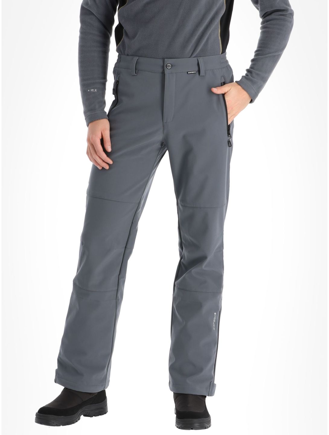 Icepeak, Frankfurt pantalones de esquí softshell hombres Granite gris 