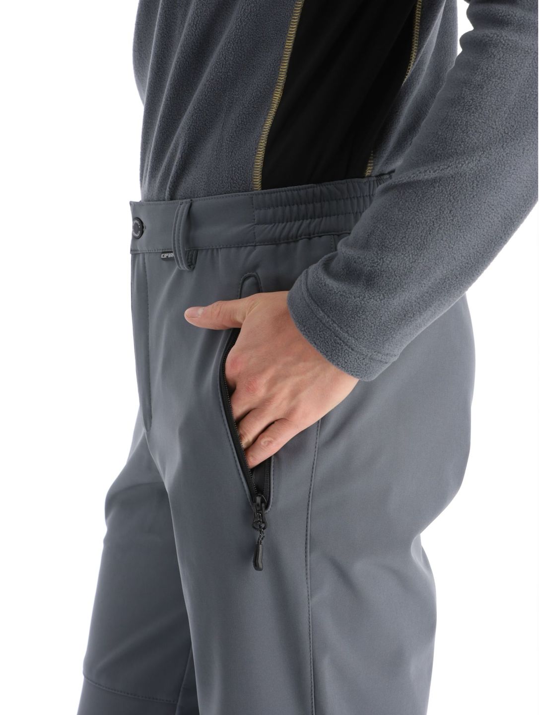 Icepeak, Frankfurt pantalones de esquí softshell hombres Granite gris 