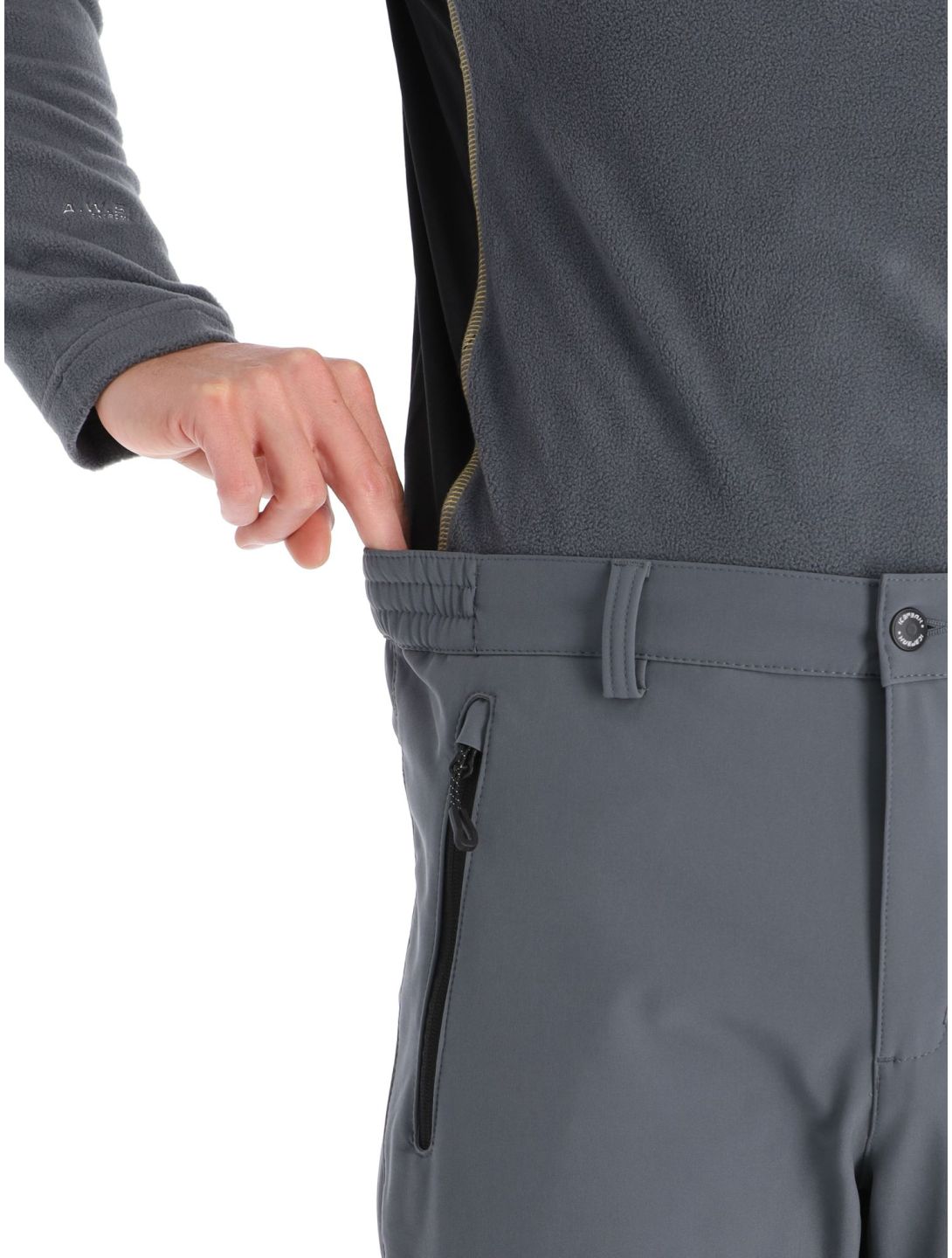 Icepeak, Frankfurt pantalones de esquí softshell hombres Granite gris 