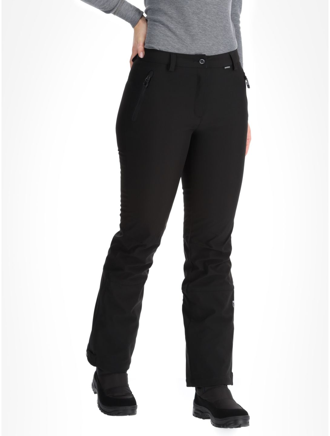 Icepeak, Frechen pantalones de esquí softshell mujeres Black negro 