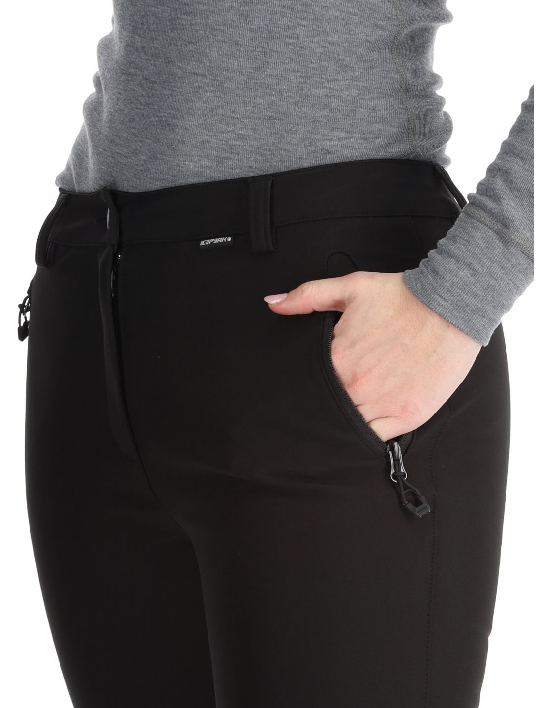 Icepeak, Frechen pantalones de esquí softshell mujeres Black negro 