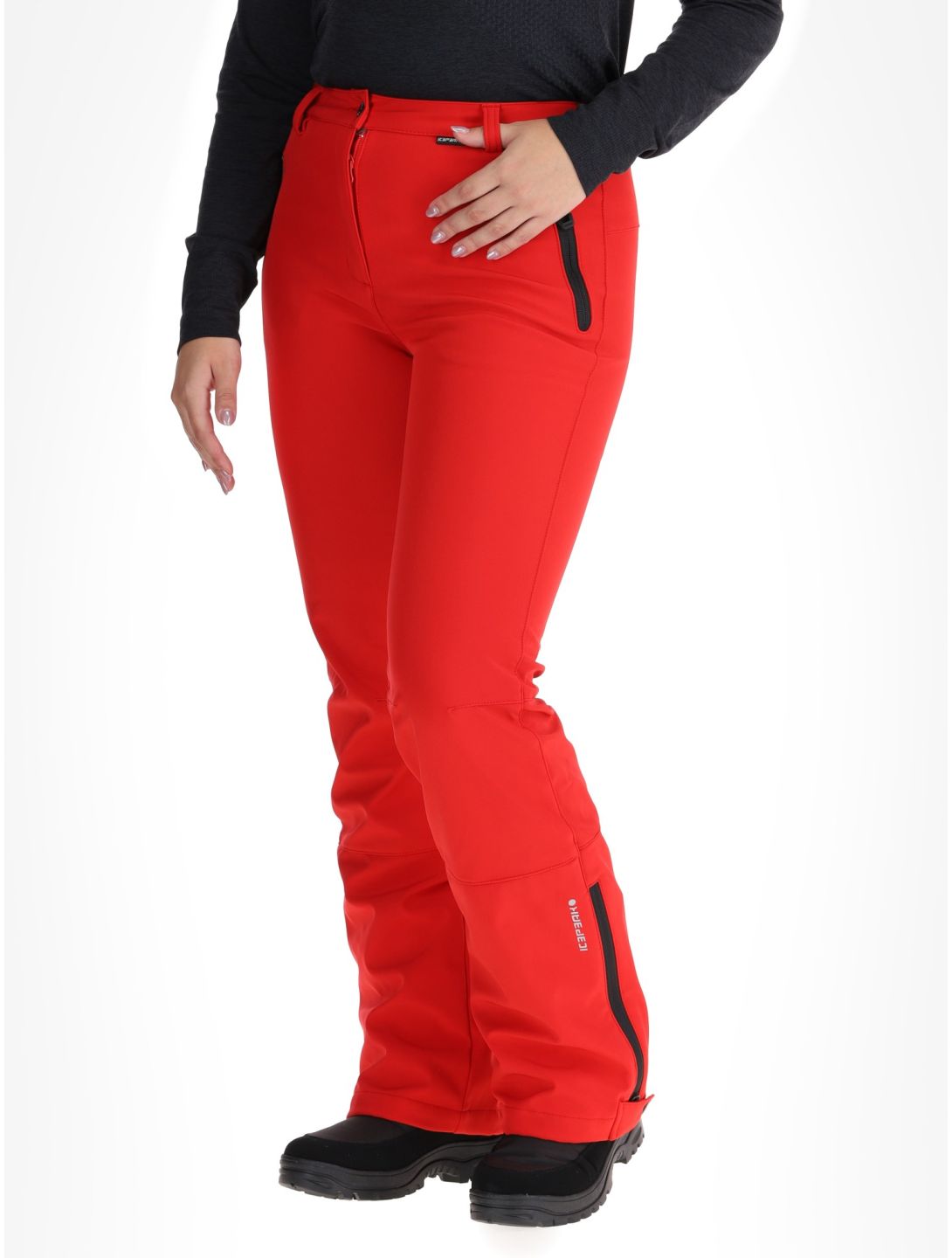 Icepeak, Frechen pantalones de esquí softshell mujeres Coral-Red rojo 