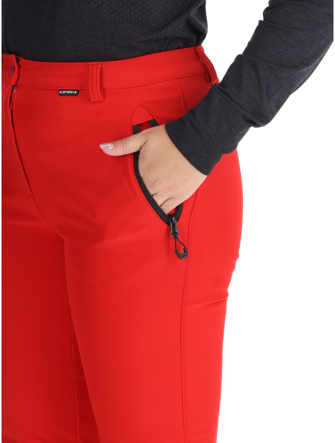 Icepeak, Frechen pantalones de esquí softshell mujeres Coral-Red rojo 