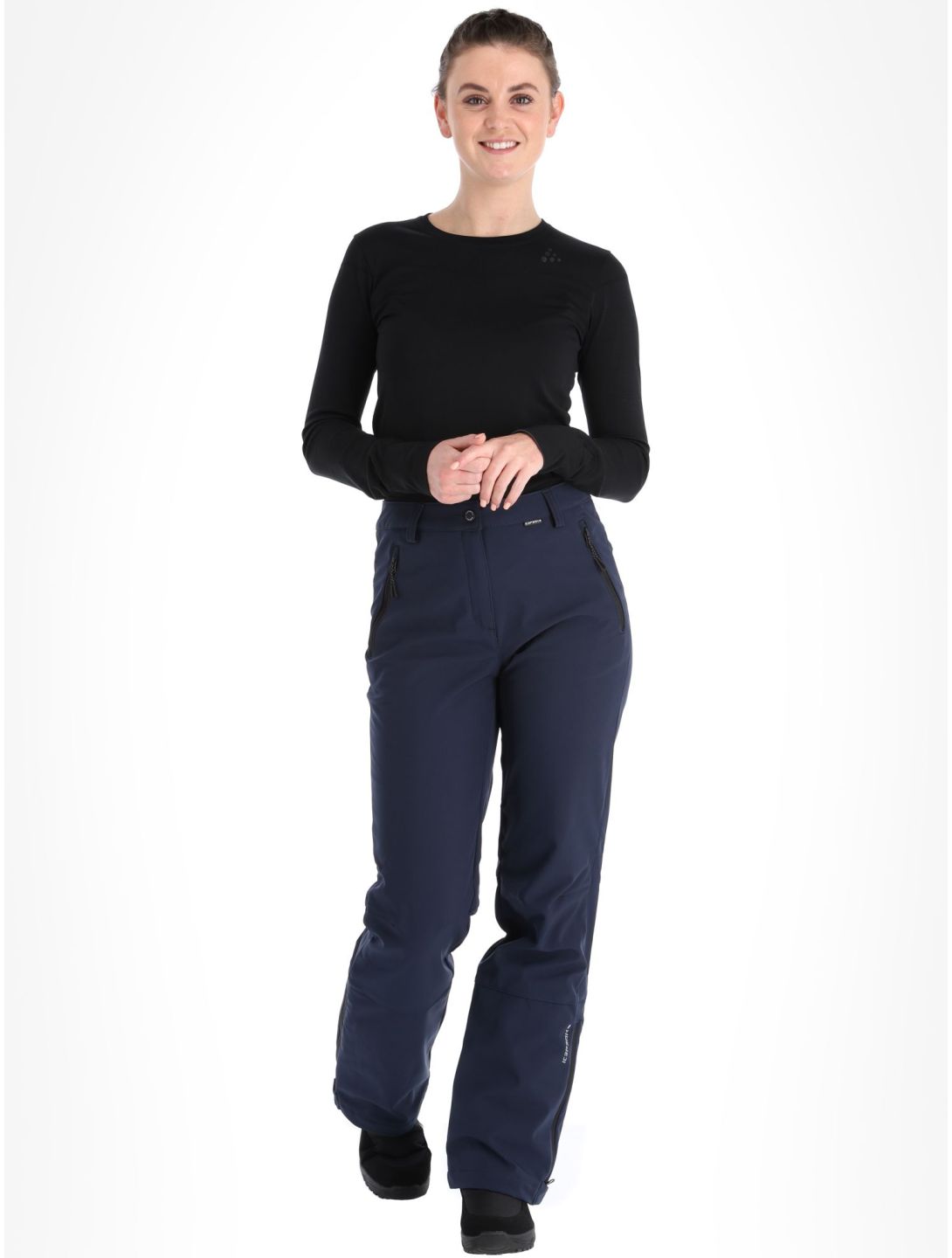 Icepeak, Frechen pantalones de esquí softshell mujeres Dark Blue azul 