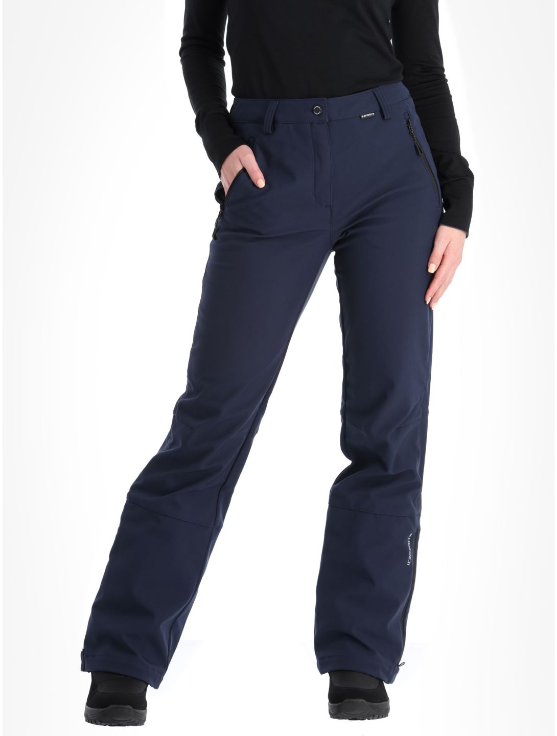 Icepeak, Frechen pantalones de esquí softshell mujeres Dark Blue azul 