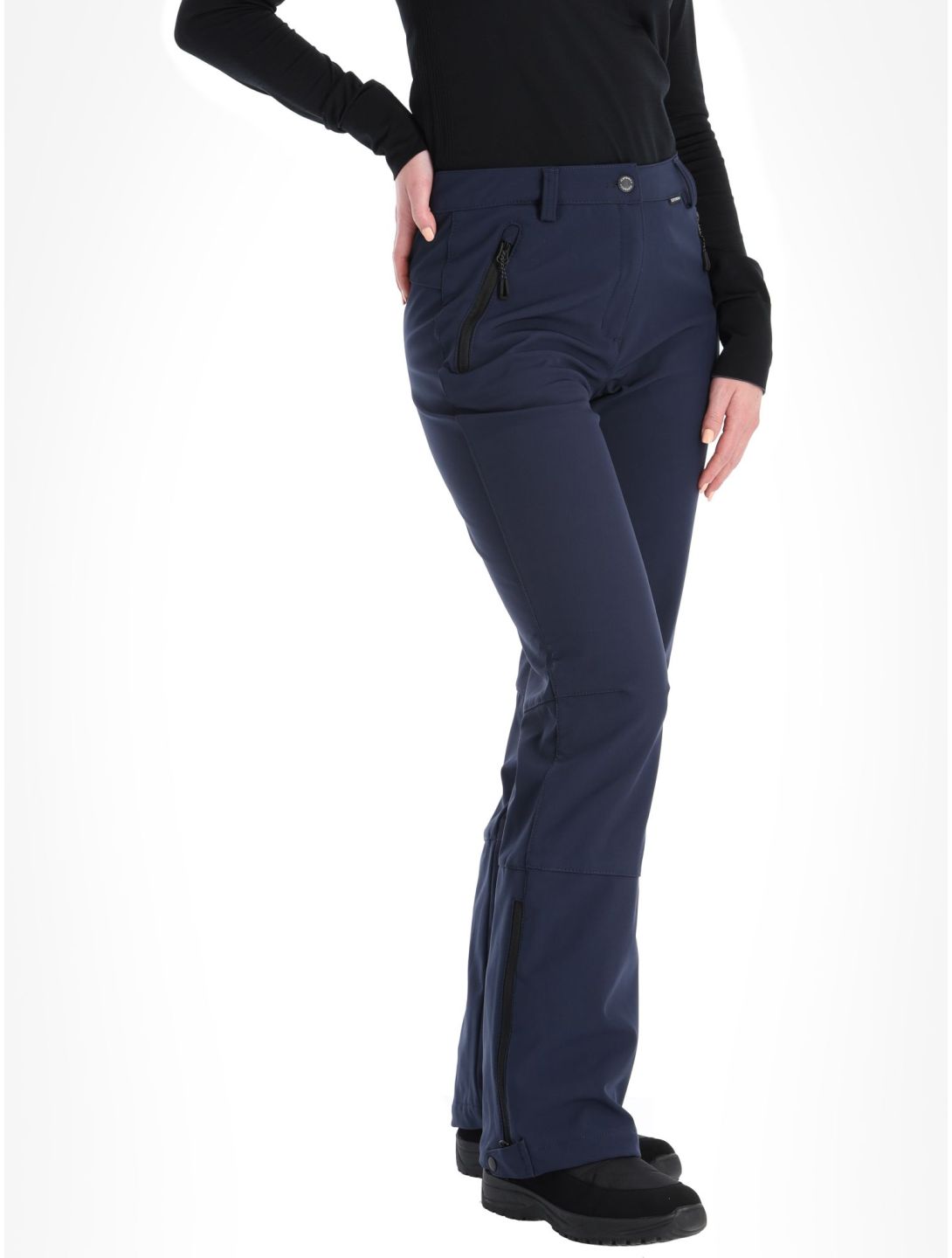 Icepeak, Frechen pantalones de esquí softshell mujeres Dark Blue azul 