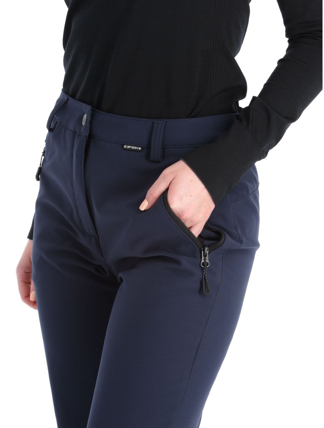 Icepeak, Frechen pantalones de esquí softshell mujeres Dark Blue azul 