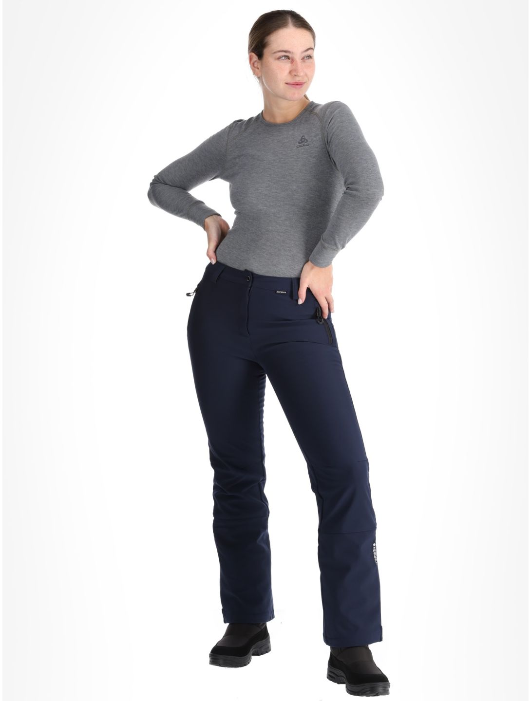 Icepeak, Frechen pantalones de esquí softshell mujeres Dark Blue azul 