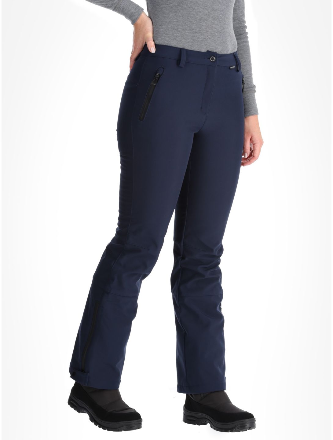 Icepeak, Frechen pantalones de esquí softshell mujeres Dark Blue azul 