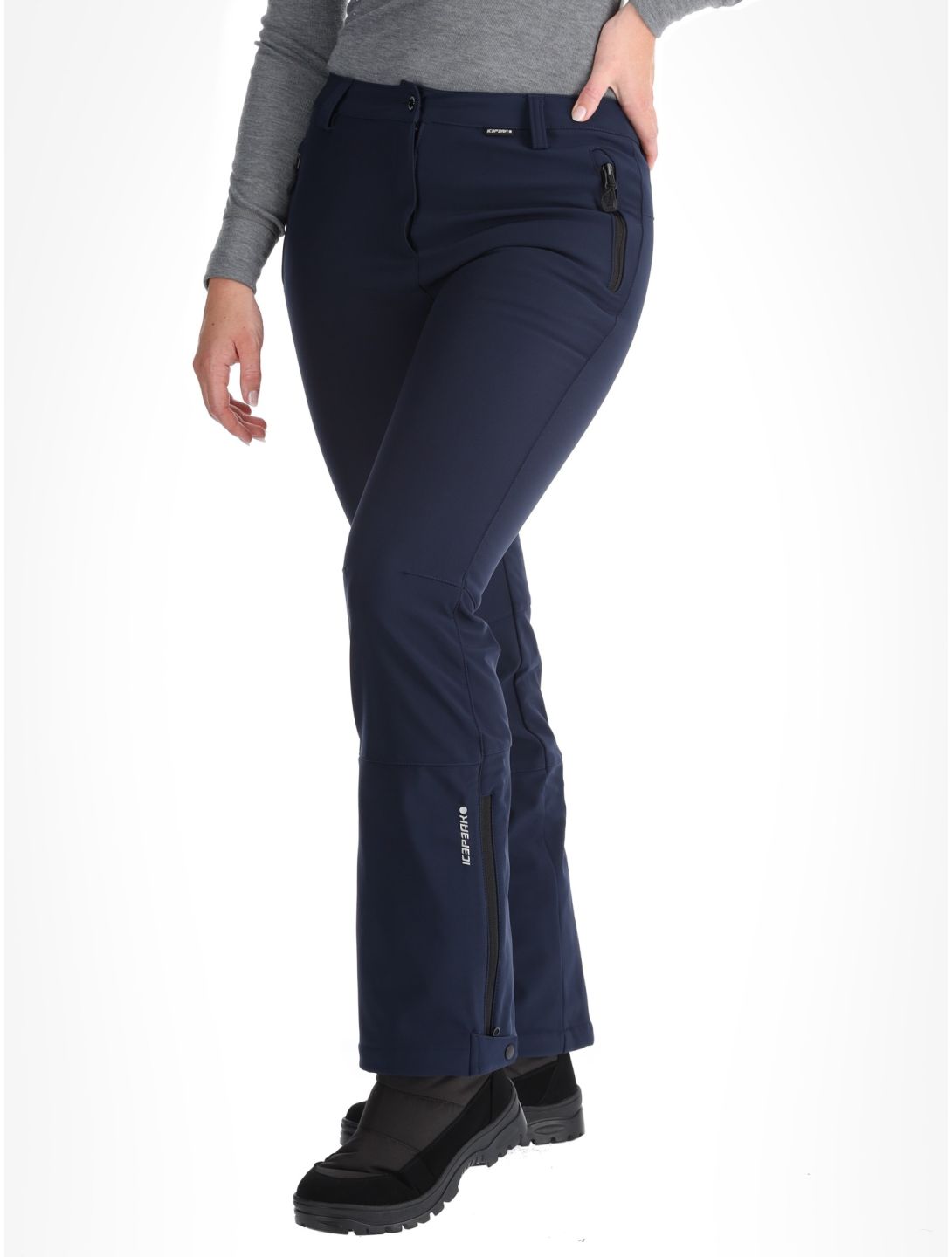 Icepeak, Frechen pantalones de esquí softshell mujeres Dark Blue azul 