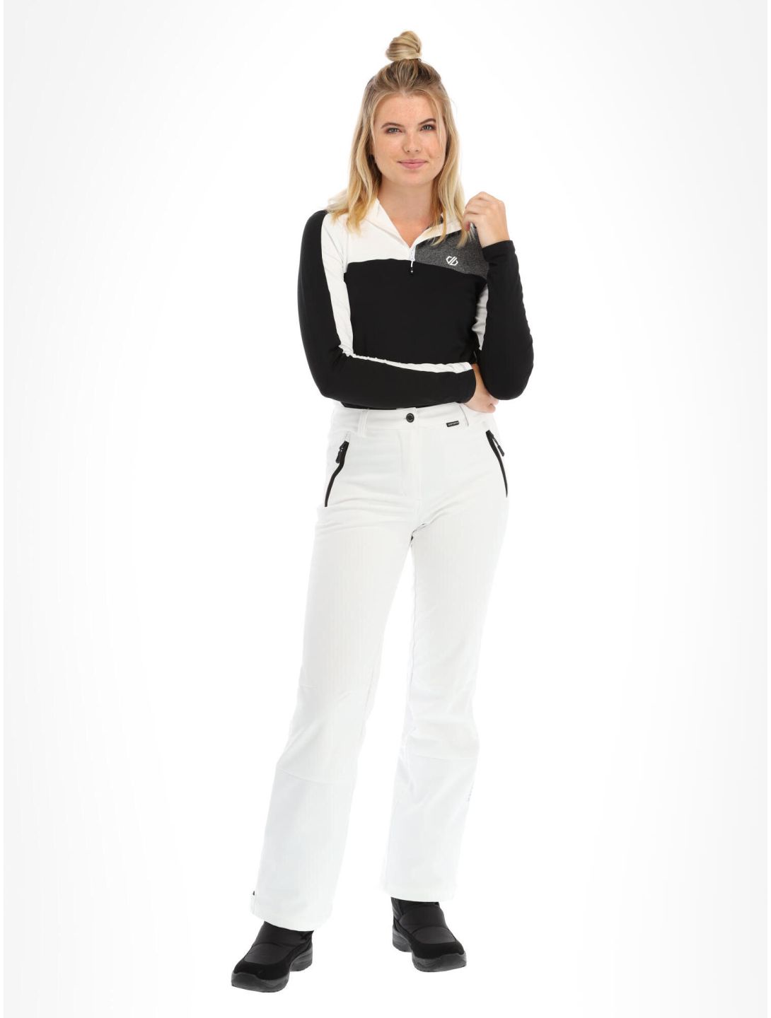 Icepeak, Frechen pantalones de esquí softshell mujeres Optic White blanco 