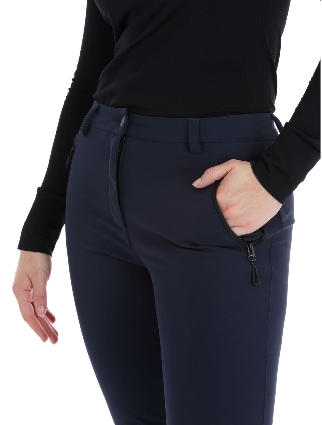 Icepeak, Frechen pantalones de esquí softshell modelo pequeño mujeres Dark Blue azul 