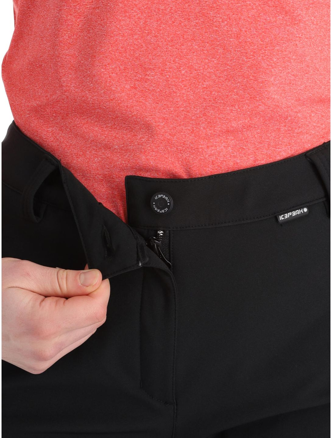 Icepeak, Frechen pantalones de esquí softshell modelo pequeño mujeres Black negro 