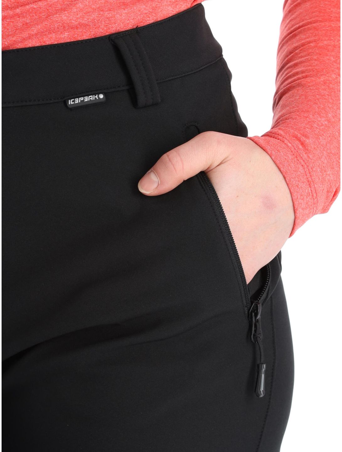 Icepeak, Frechen pantalones de esquí softshell modelo pequeño mujeres Black negro 