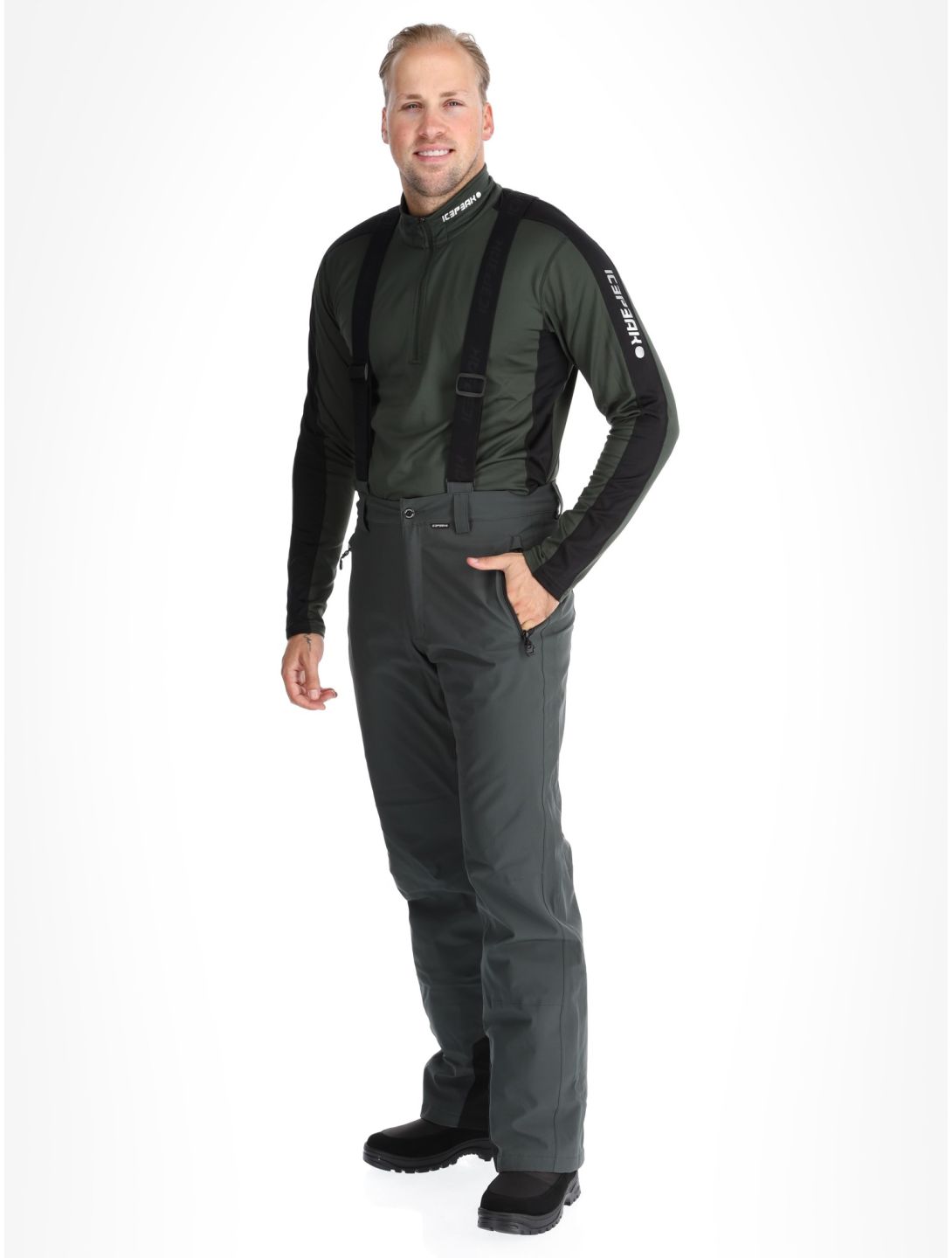 Icepeak, Freiberg pantalones de esquí hombres Dark Olive verde 