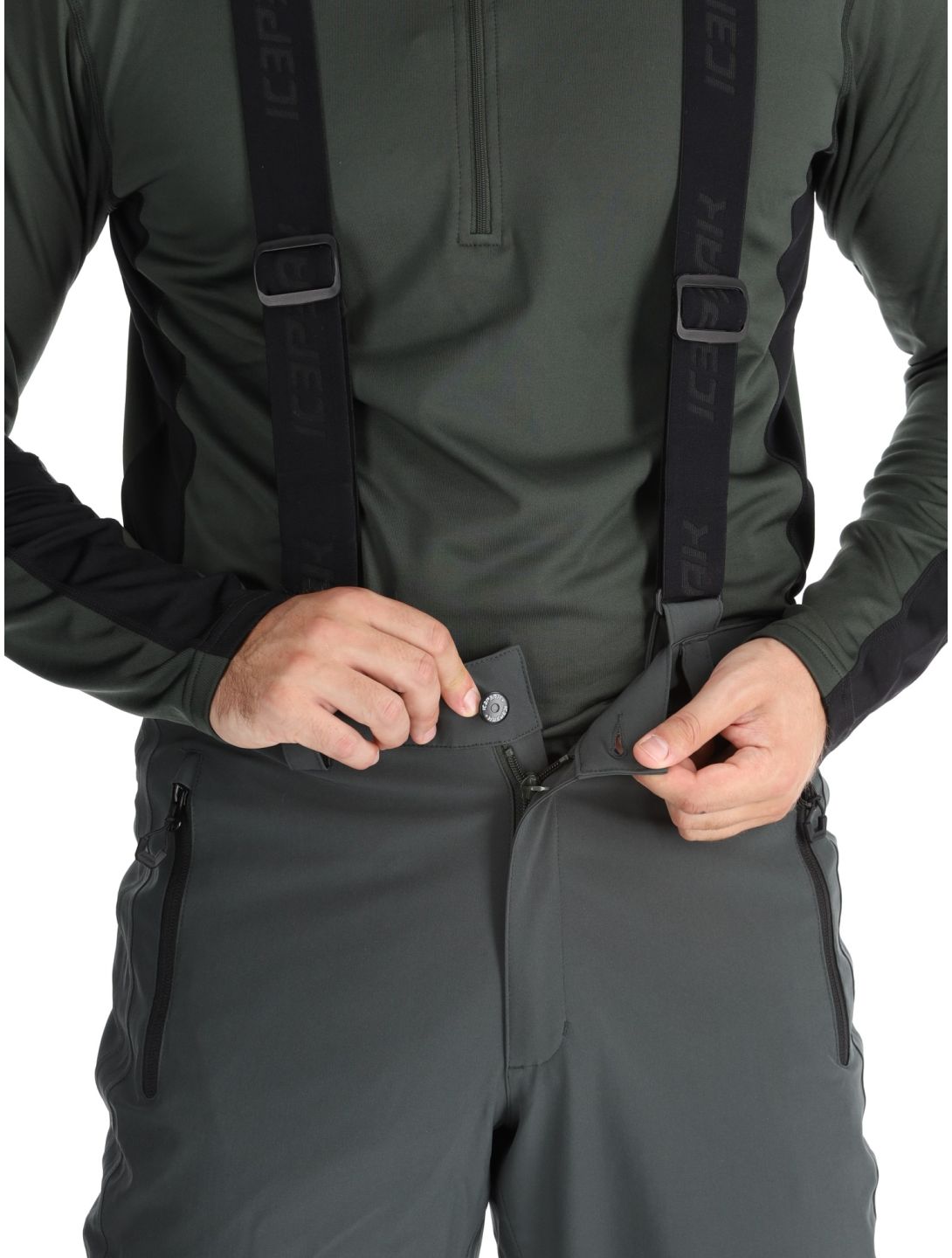 Icepeak, Freiberg pantalones de esquí hombres Dark Olive verde 