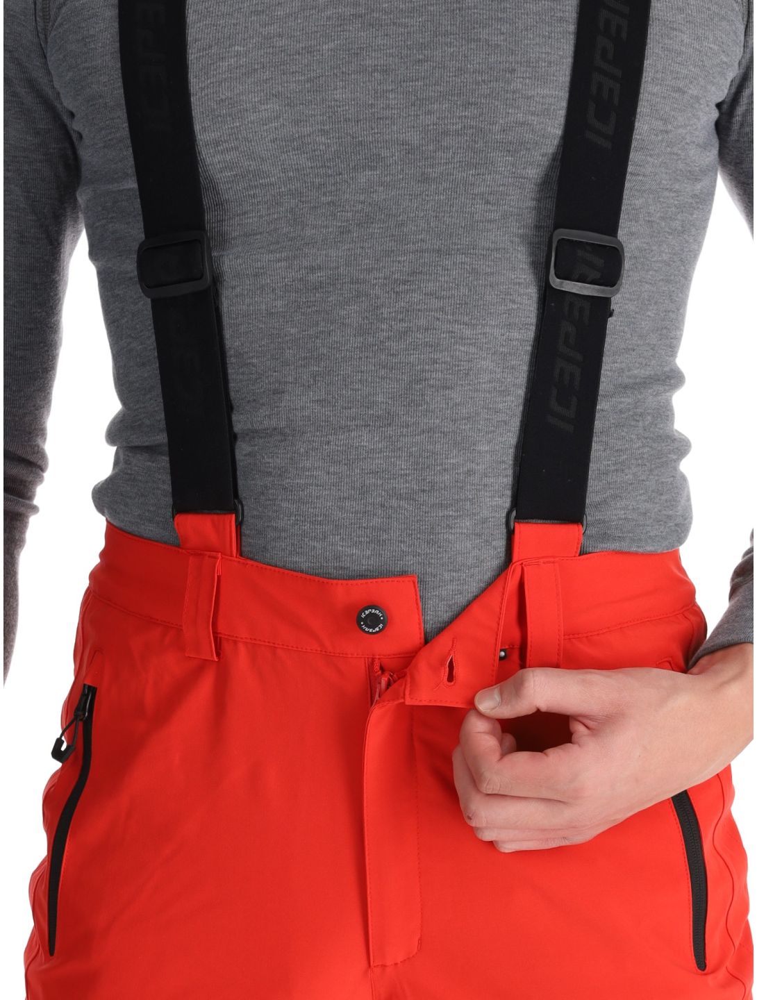 Icepeak, Freiberg pantalones de esquí modelo largo hombres Coral-Red rojo 