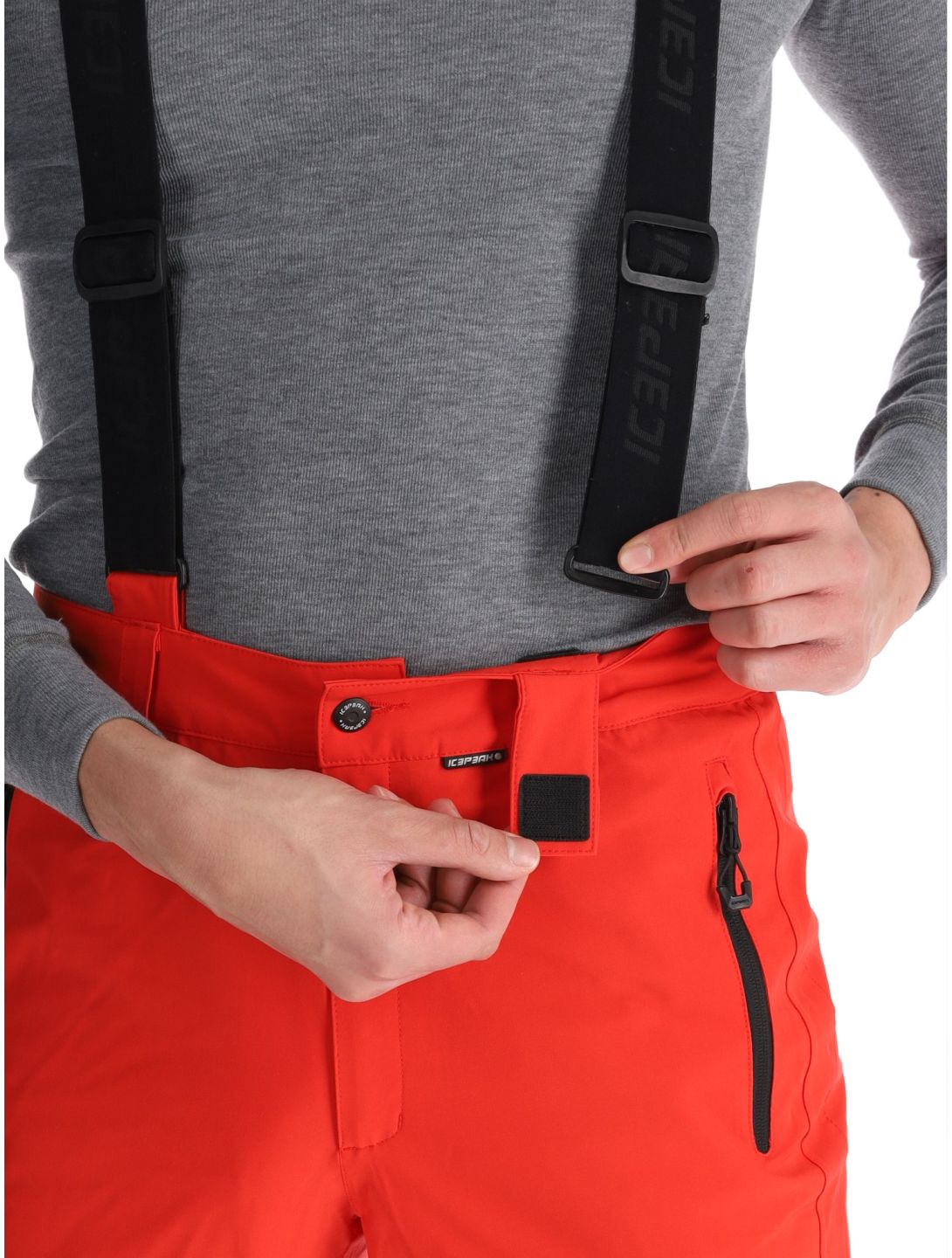 Icepeak, Freiberg pantalones de esquí modelo largo hombres Coral-Red rojo 