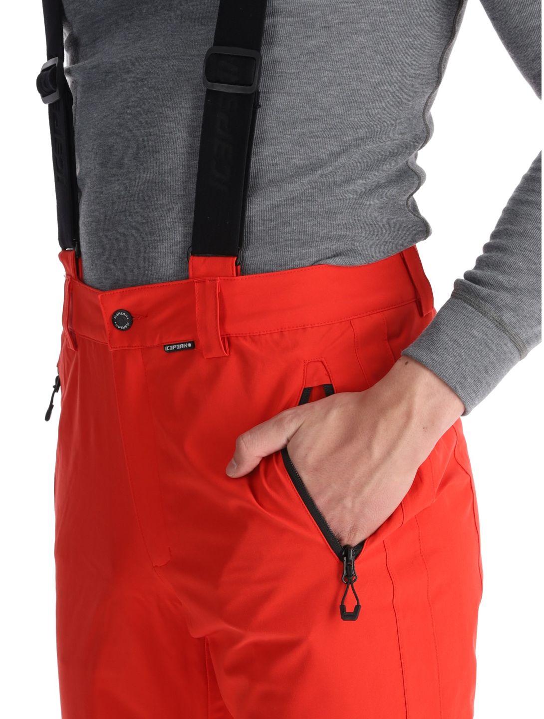 Icepeak, Freiberg pantalones de esquí modelo largo hombres Coral-Red rojo 