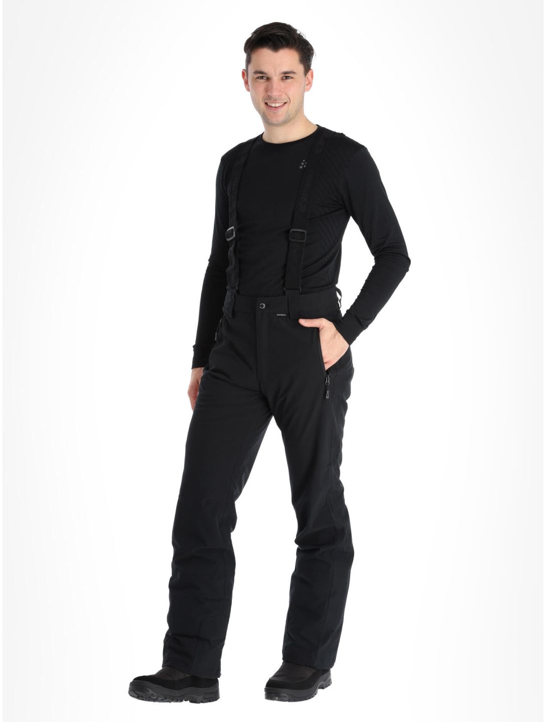 Icepeak, Freiberg pantalones de esquí modelo largo hombres Black negro 