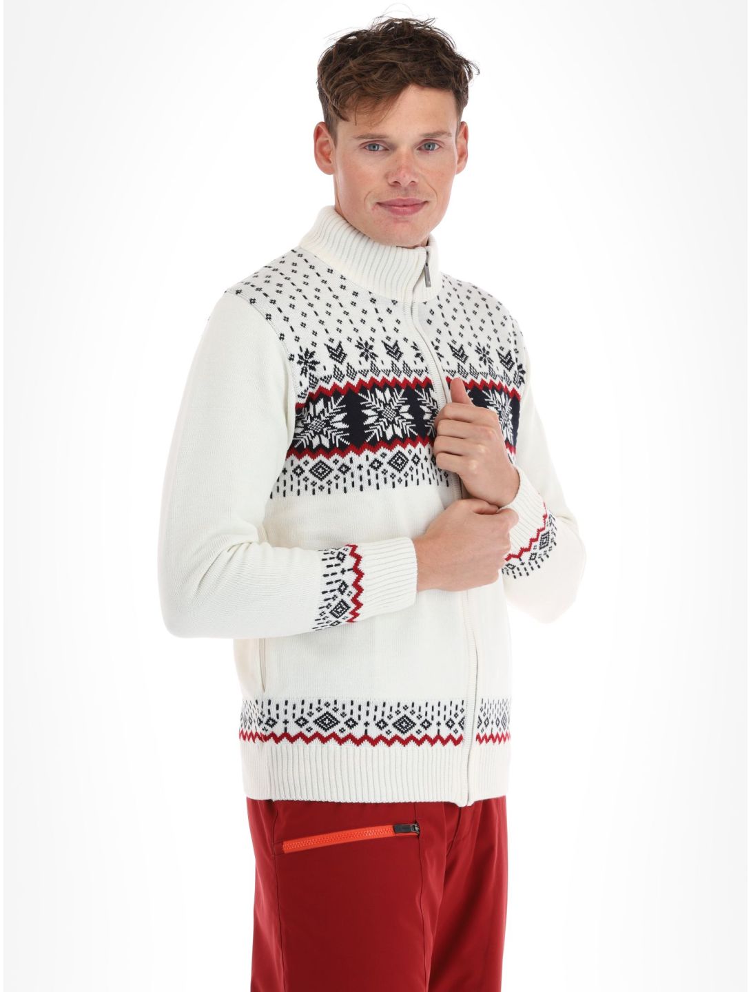 Kama, Merino sweater 3054 chaleco hombres Off White blanco 