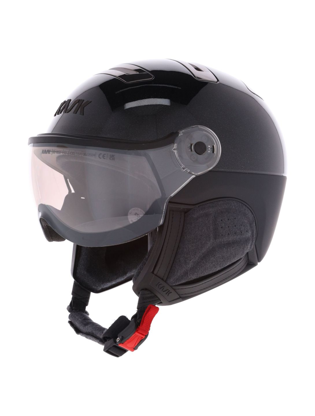 Kask, Piuma-R Chrome Visor casco con visera unisex Black negro 