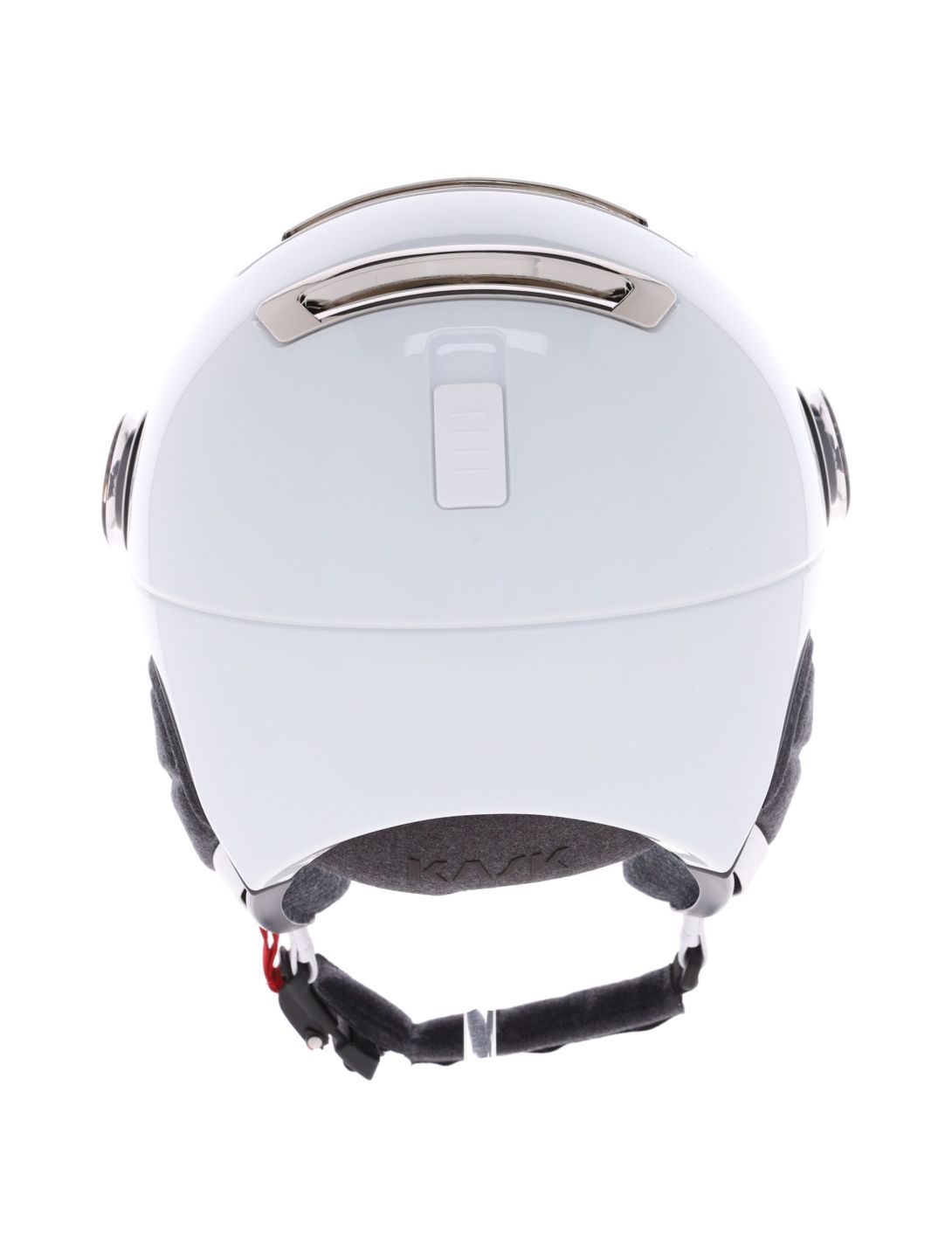 Kask, Piuma-R Chrome Visor casco con visera unisex White/Silver blanco, Zilver 