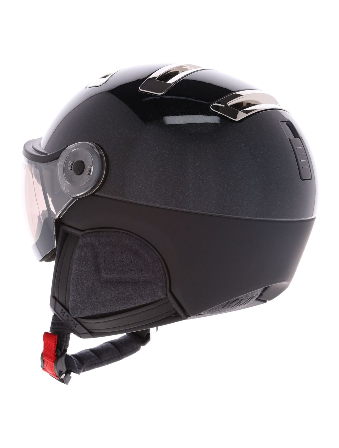 Kask, Piuma-R Chrome Visor casco con visera unisex Black/Silver negro, Zilver 