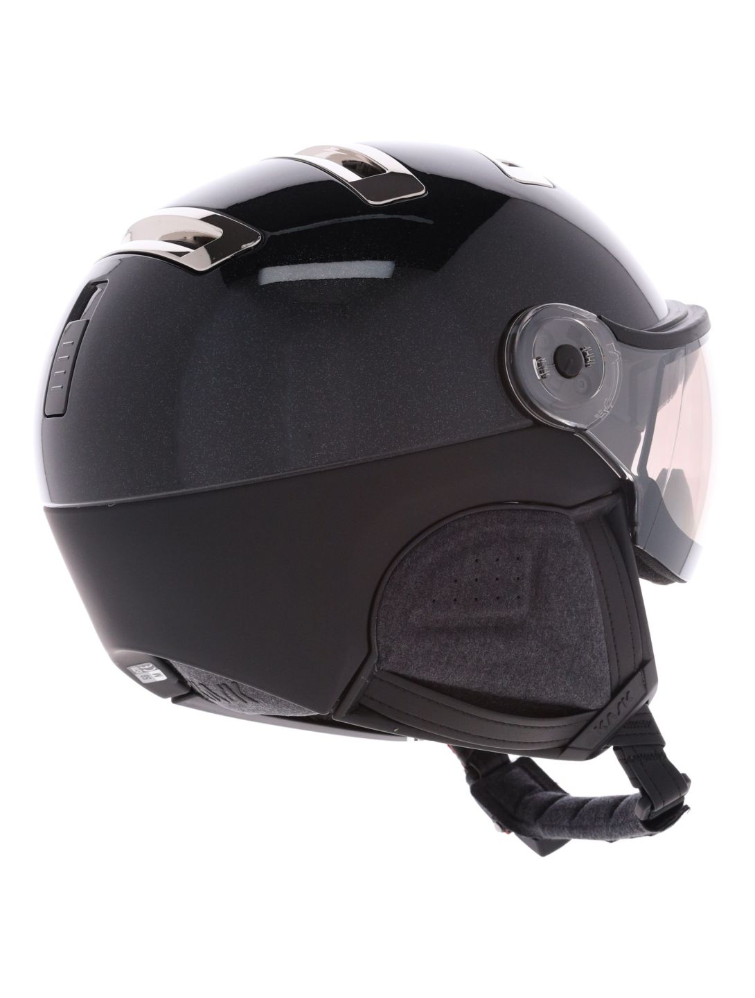 Kask, Piuma-R Chrome Visor casco con visera unisex Black/Silver negro, Zilver 