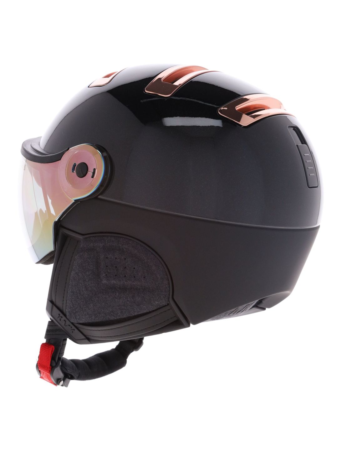 Kask, Piuma-R Chrome Visor casco con visera unisex Black/Pink Gold blanco, rosa 