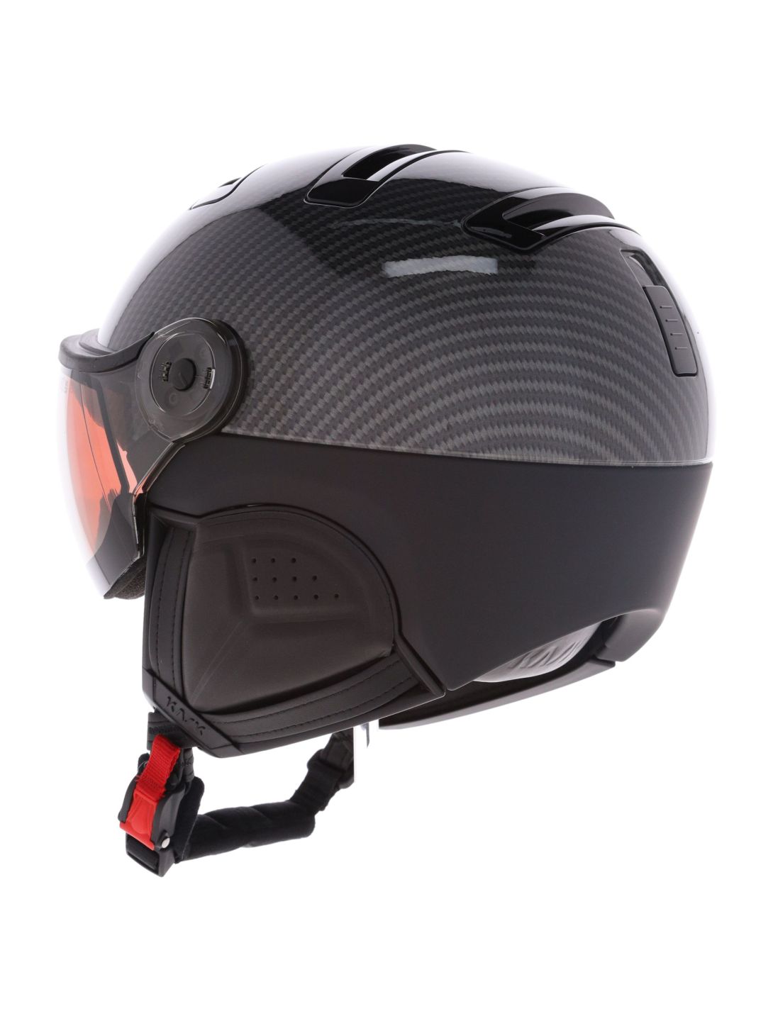 Kask, Piuma-R Elite casco con visera unisex Carbon/Black negro 