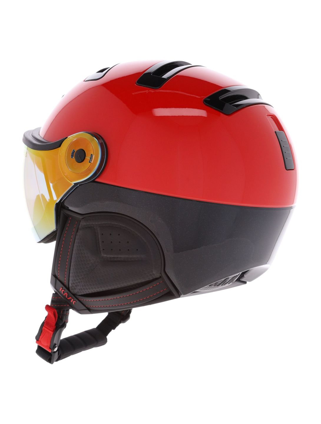 Kask, Piuma-R Montecarlo casco con visera unisex Red rojo 