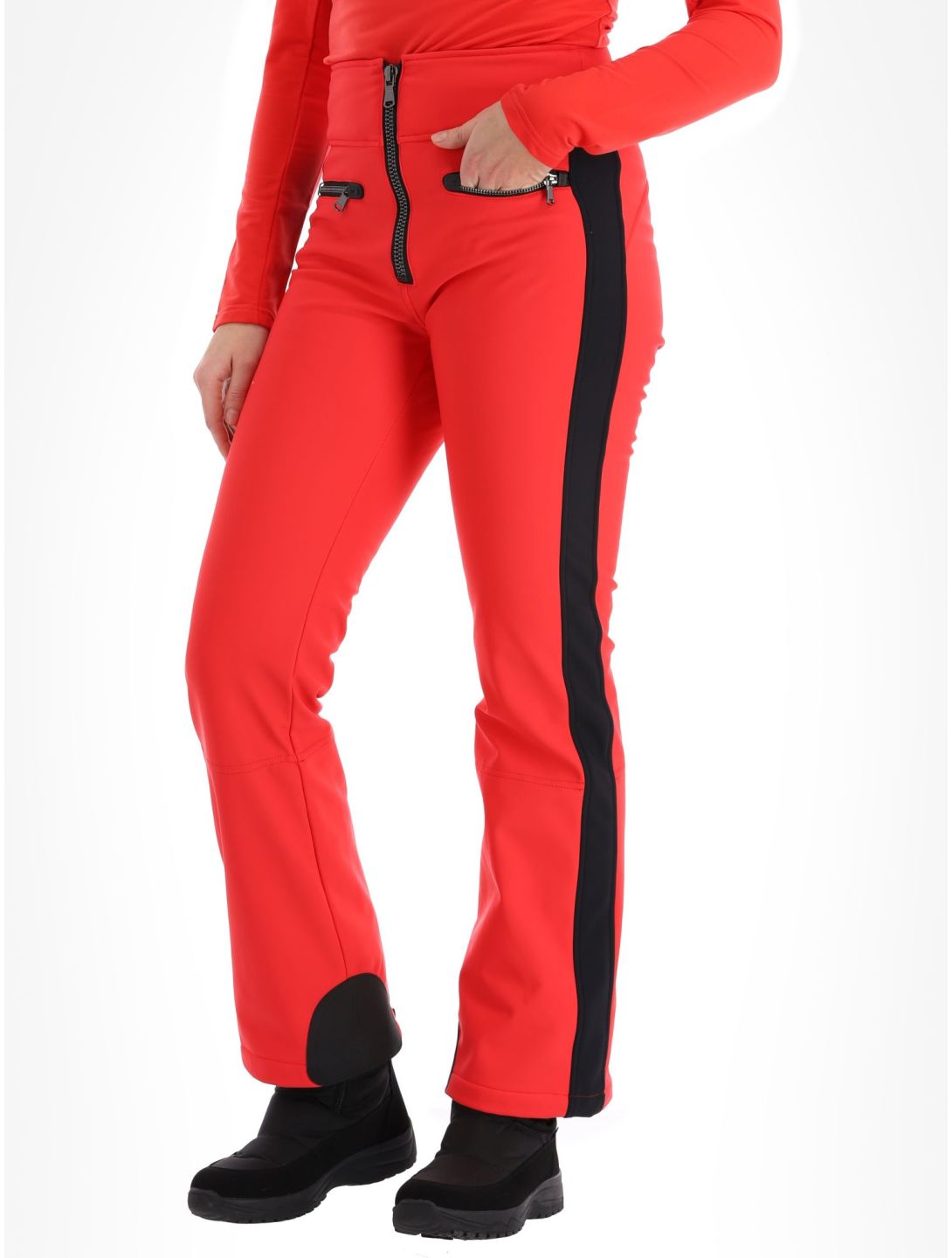 Kelly, April pantalones de esquí softshell mujeres Red / Black negro, rojo 