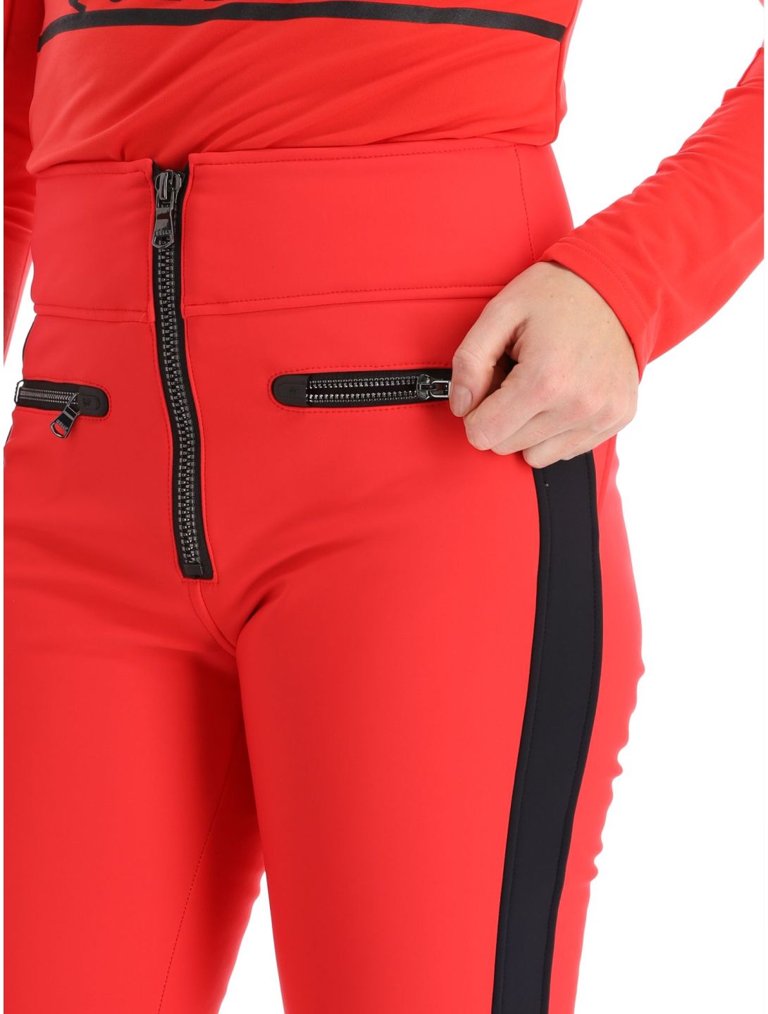 Kelly, April pantalones de esquí softshell mujeres Red / Black negro, rojo 