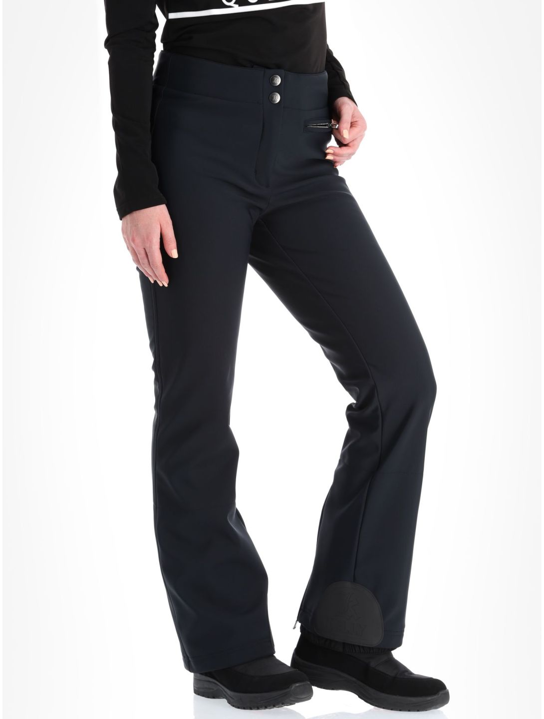 Kelly, Liz pantalones de esquí softshell mujeres Black negro 