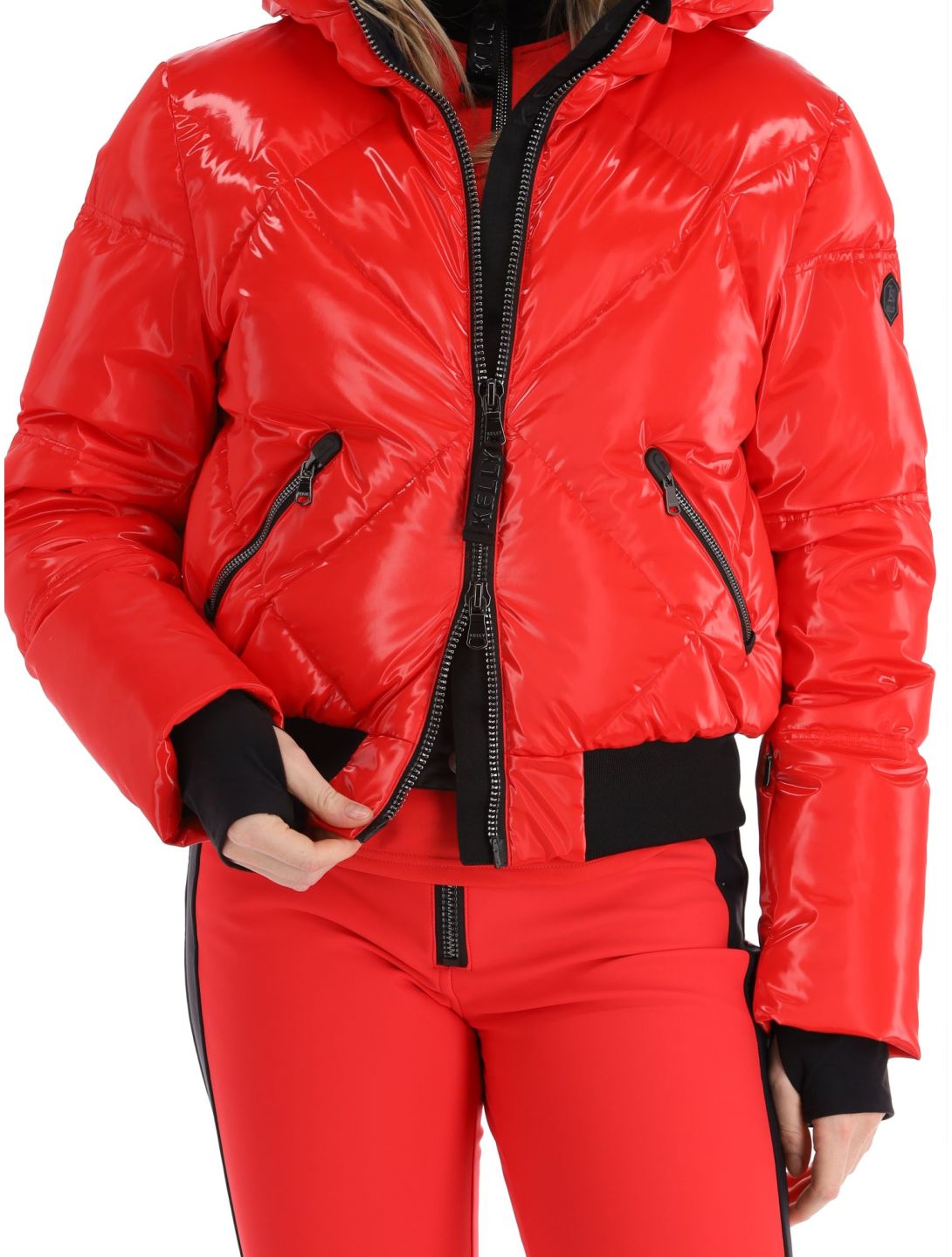 Kelly, Sidney chaqueta de esquí mujeres Red rojo 