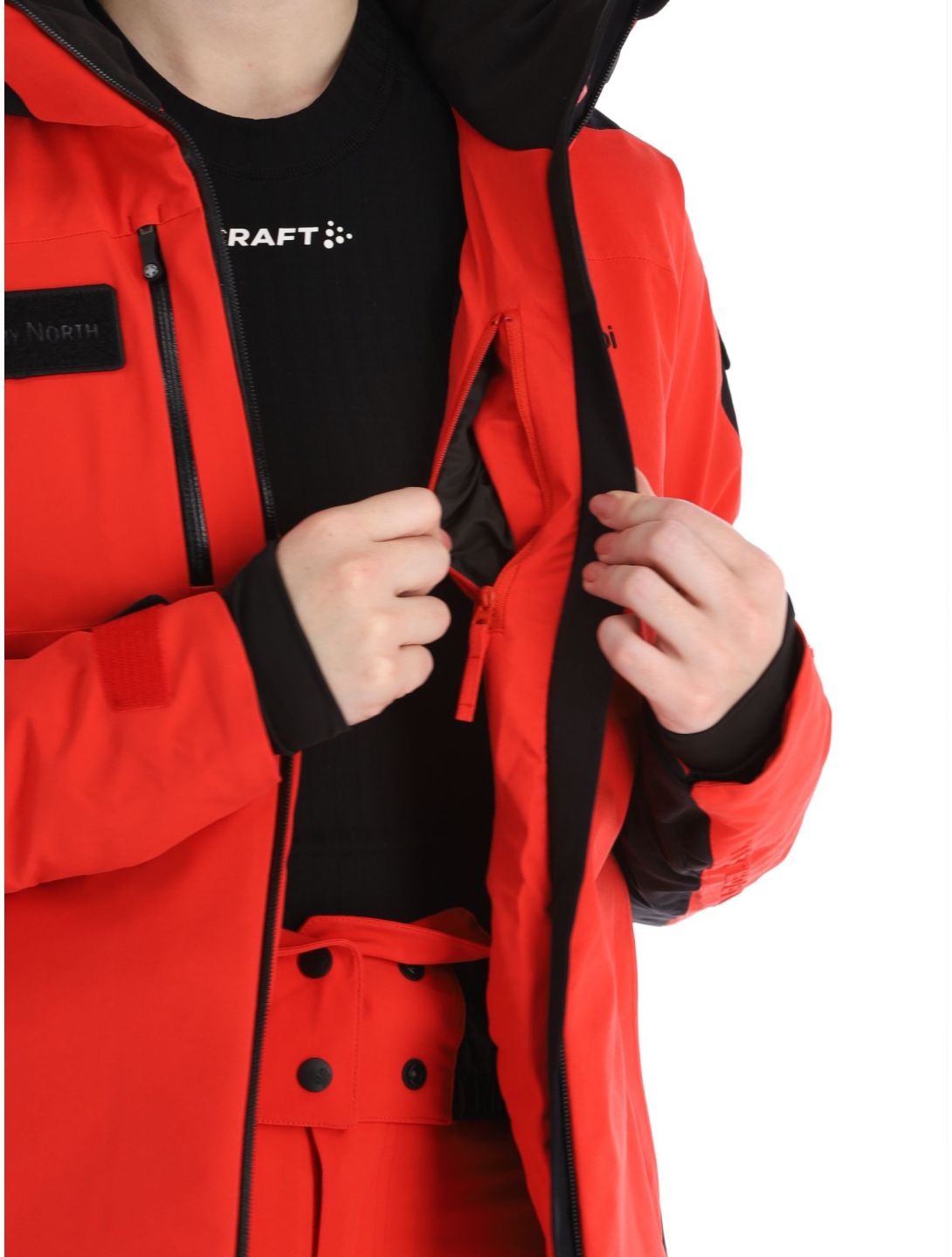 Kilpi, Dexen-W chaqueta de esquí tallas extra grandes mujeres Red negro, rojo 