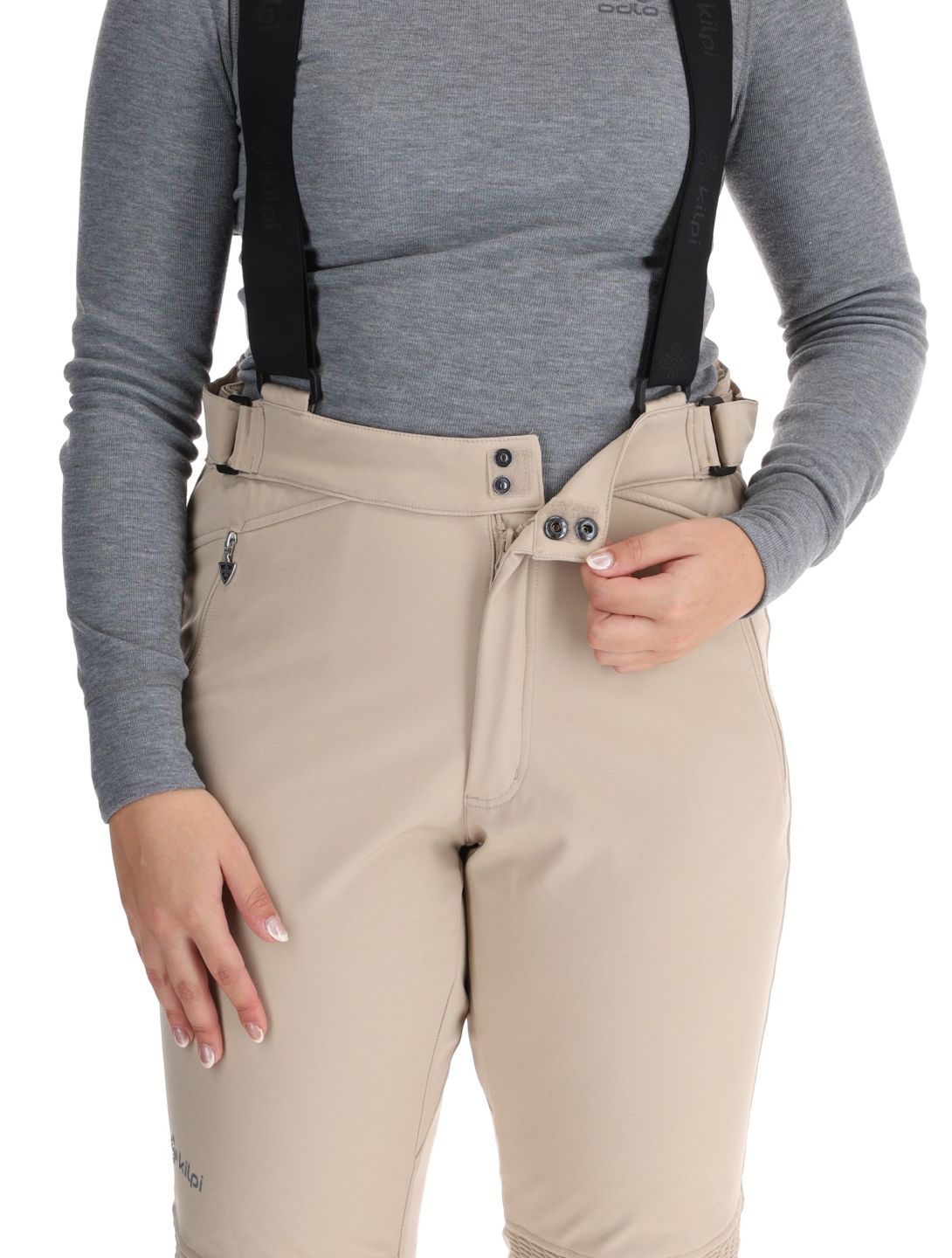 Kilpi, DIONE pantalones de esquí softshell mujeres Beige beige 