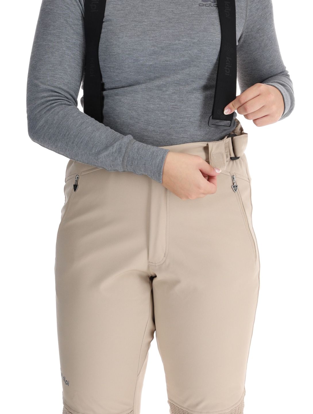 Kilpi, DIONE pantalones de esquí softshell mujeres Beige beige 